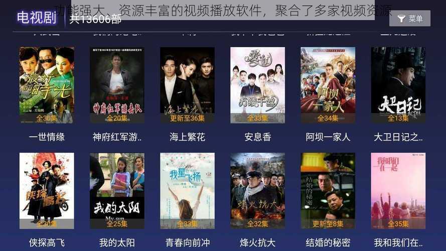 功能强大、资源丰富的视频播放软件,聚合了多家视频资源